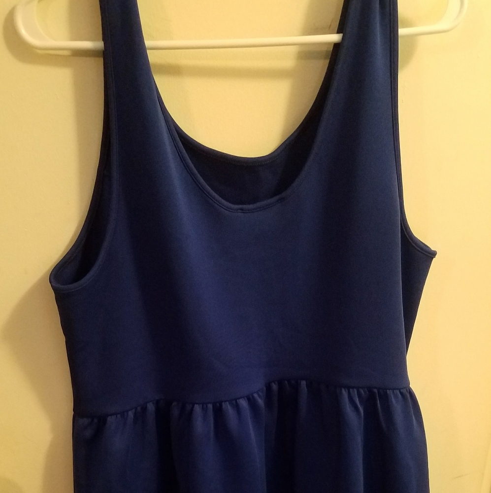 Forever 21 Blue Scuba Knit Dress